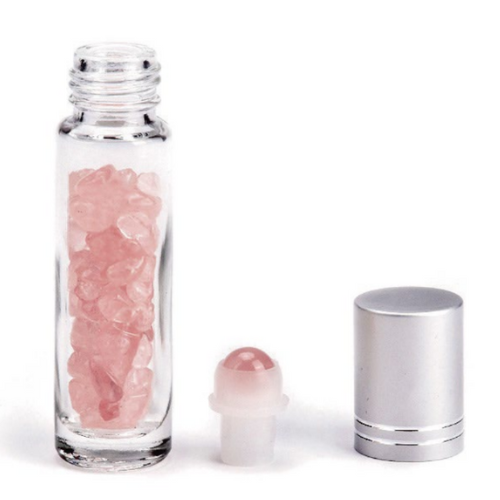 Flacon en verre - Quartz Rose (10 ml)- Pour garder vos huiles préférées